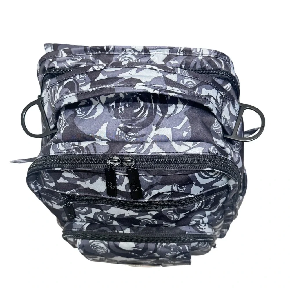 Ju-Ju-Be Be Right Back Diaper Bag Backpack Midnight Posy Floral Grey Good‎